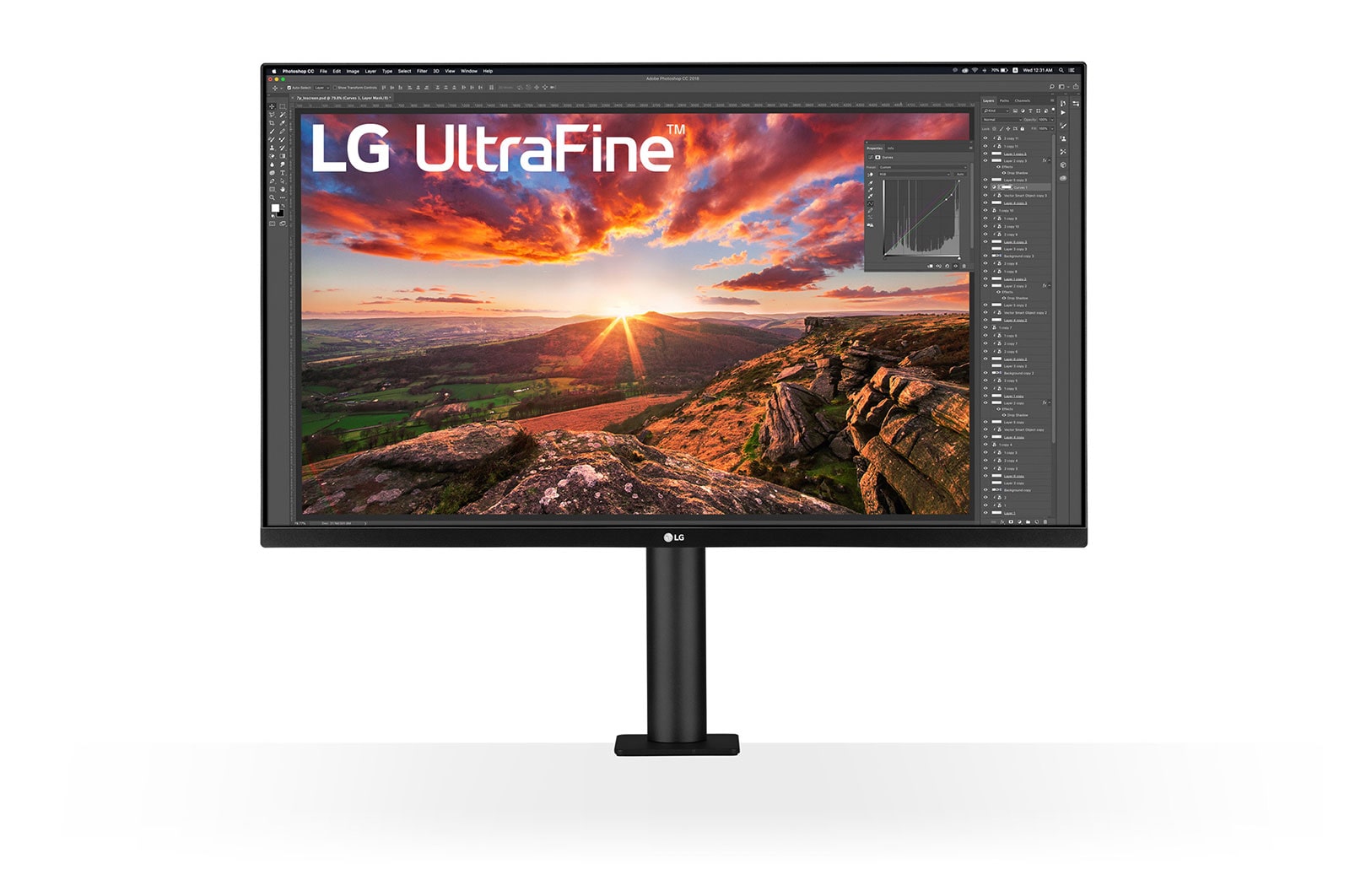 LG Monitor QHD LG Ergo? (Panel IPS: 2560 x 1440p, 16:9, 350cd/m2, 1000:1, sRGB >99%, 75Hz, 5ms); diag. 68,47cm; entradas: HDMI x2, DP x1, USB-A x2, USB-C x1 (P,D, 60W); altavoces 5W ; marcos ultrafinos, G, 27QN880P-B