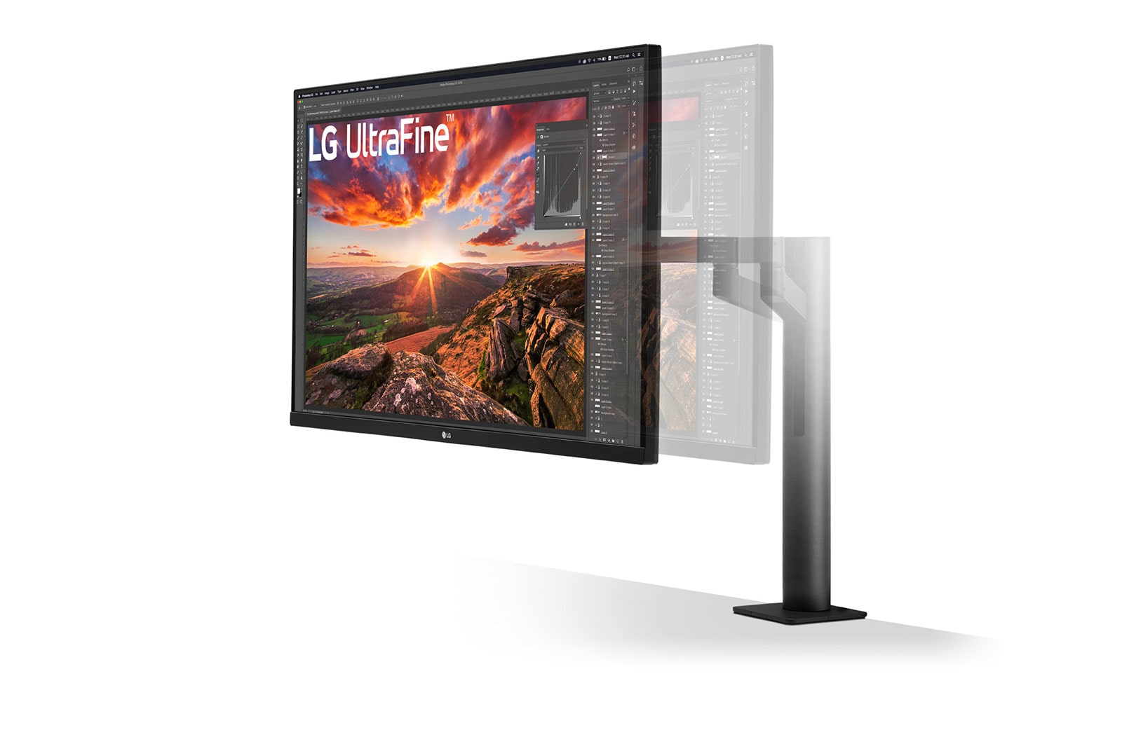 LG Monitor QHD LG Ergo? (Panel IPS: 2560 x 1440p, 16:9, 350cd/m2, 1000:1, sRGB >99%, 75Hz, 5ms); diag. 68,47cm; entradas: HDMI x2, DP x1, USB-A x2, USB-C x1 (P,D, 60W); altavoces 5W ; marcos ultrafinos, G, 27QN880P-B