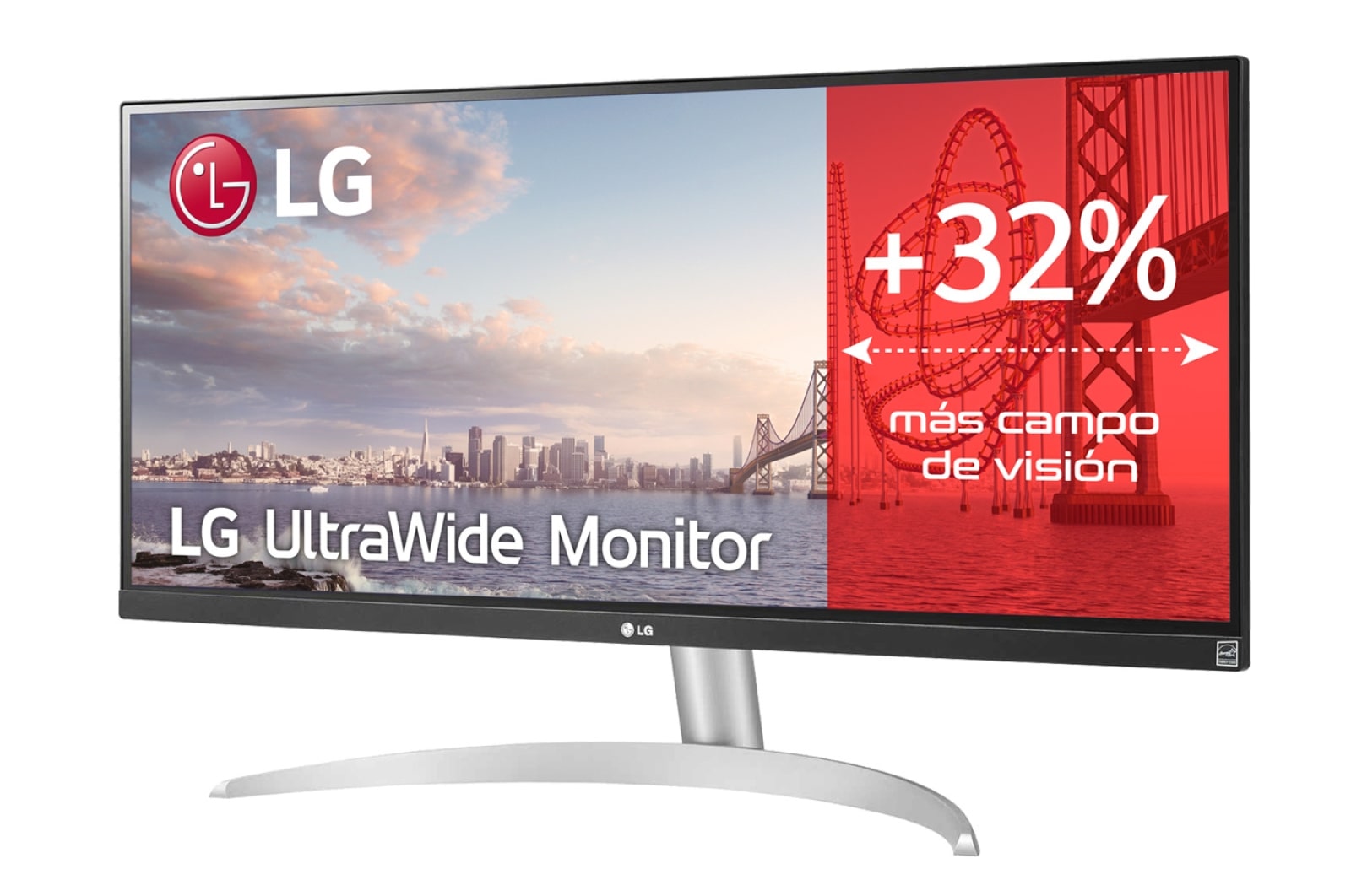 LG Monitor Ultrapanorámico 21:9 LG UltraWide (Panel IPS: 2560x1080, 300cd/m2, 1000:1, sRGB>99%); diag. 73cm; entr.: HDMIx1; DPx1; Altavoces estéreo de 7W con tecnología MaxxAudio?, 29WQ600-W