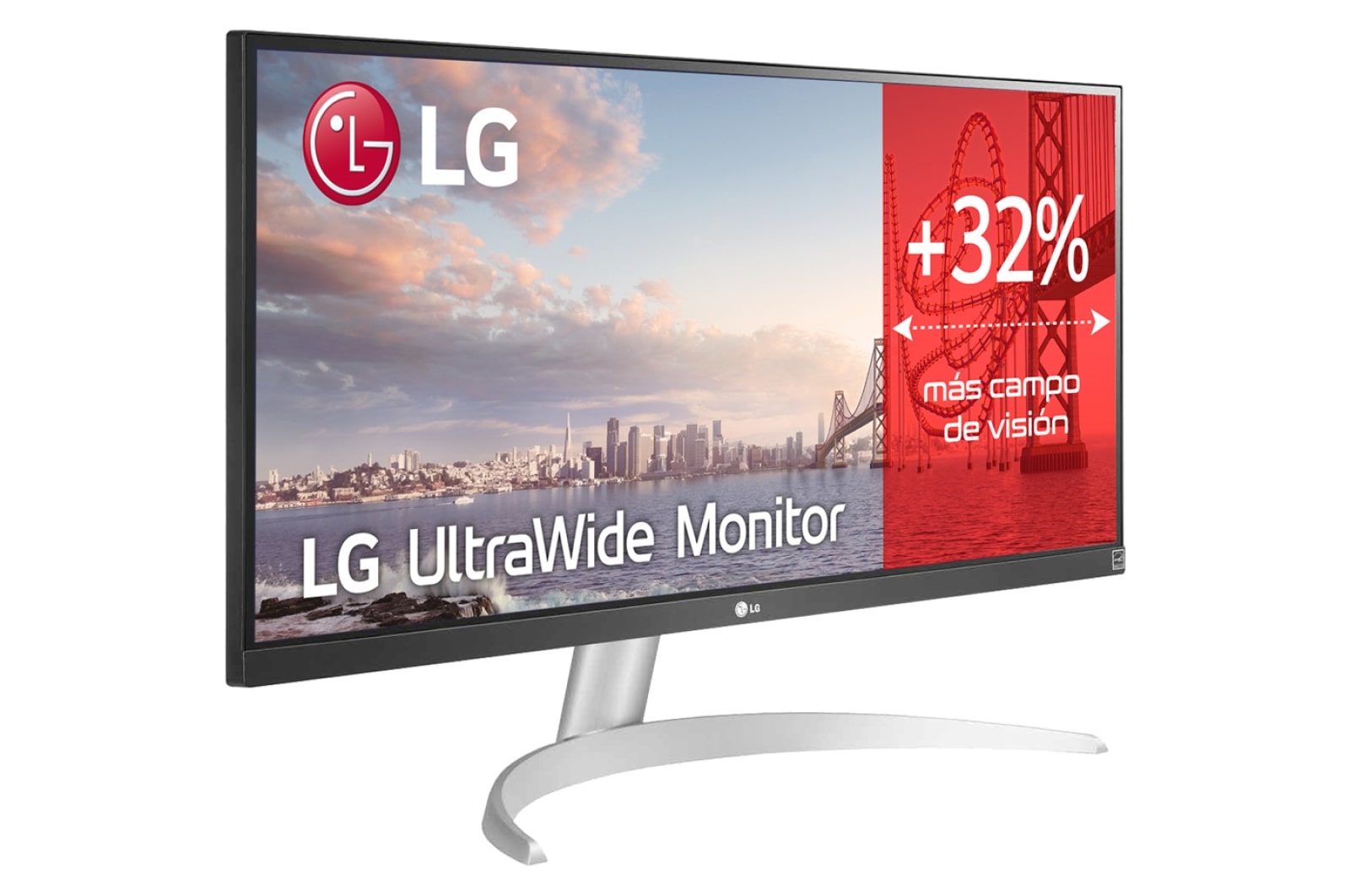 LG Monitor Ultrapanorámico 21:9 LG UltraWide (Panel IPS: 2560x1080, 300cd/m2, 1000:1, sRGB>99%); diag. 73cm; entr.: HDMIx1; DPx1; Altavoces estéreo de 7W con tecnología MaxxAudio?, 29WQ600-W