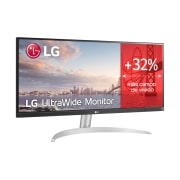 LG Monitor Ultrapanorámico 21:9 LG UltraWide (Panel IPS: 2560x1080, 300cd/m2, 1000:1, sRGB>99%); diag. 73cm; entr.: HDMIx1; DPx1; Altavoces estéreo de 7W con tecnología MaxxAudio?, 29WQ600-W