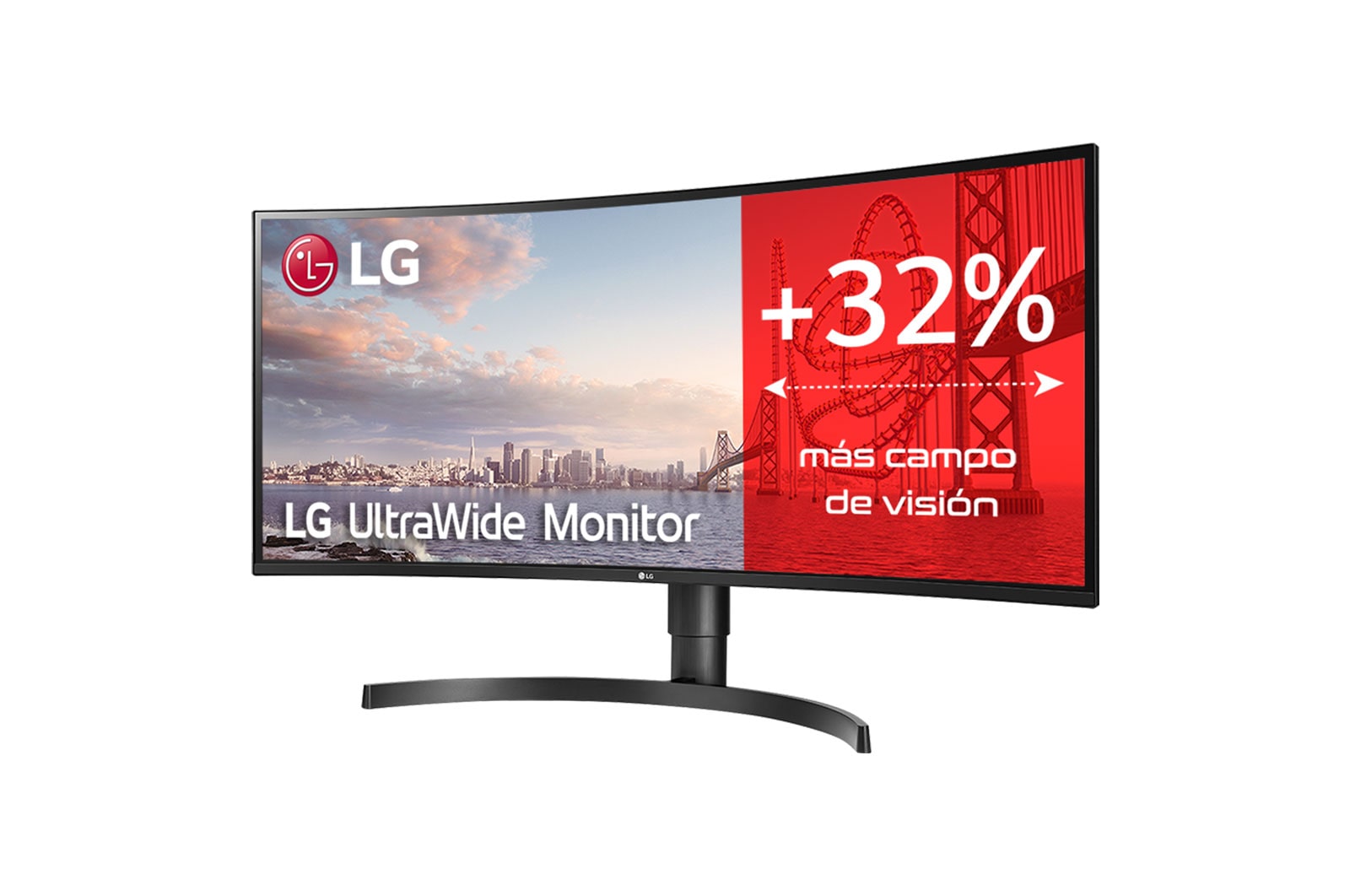 LG 34WN80C - Monitor Ultrapanoramico 21:9 LG UltraWide (Panel IPS: 3440x1440, 300cd/m2, 1000:1, sRGB>99%, curvo); diag. 86,72cm; entr.: HDMIx2, DPx1, USB-Cx1, USB-Ax2; ajust. en altura e inclinación., 34WN80C-B
