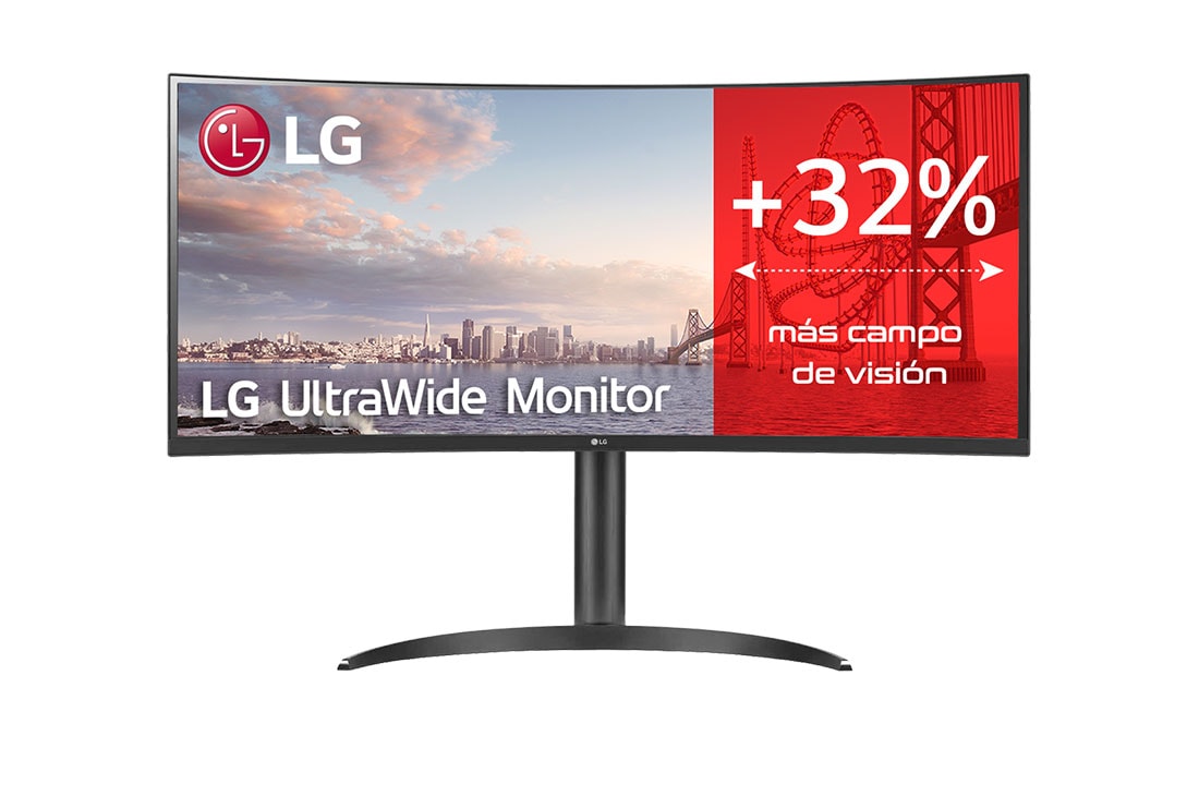 LG Monitor Ultrapanoramico 21:9 LG UltraWide (Panel IPS:3440x1440, 300cd/m2, 1000:1, sRGB >99%); diag. 86,42cm; entr.: HDMIx2; RJ45; 2PBP; Ajust. en inclinación., 34WQ75C-B