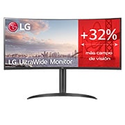LG Monitor Ultrapanoramico 21:9 LG UltraWide (Panel IPS:3440x1440, 300cd/m2, 1000:1, sRGB >99%); diag. 86,42cm; entr.: HDMIx2; RJ45; 2PBP; Ajust. en inclinación., 34WQ75C-B