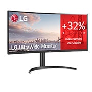 LG Monitor Ultrapanoramico 21:9 LG UltraWide (Panel IPS:3440x1440, 300cd/m2, 1000:1, sRGB >99%); diag. 86,42cm; entr.: HDMIx2; RJ45; 2PBP; Ajust. en inclinación., 34WQ75C-B