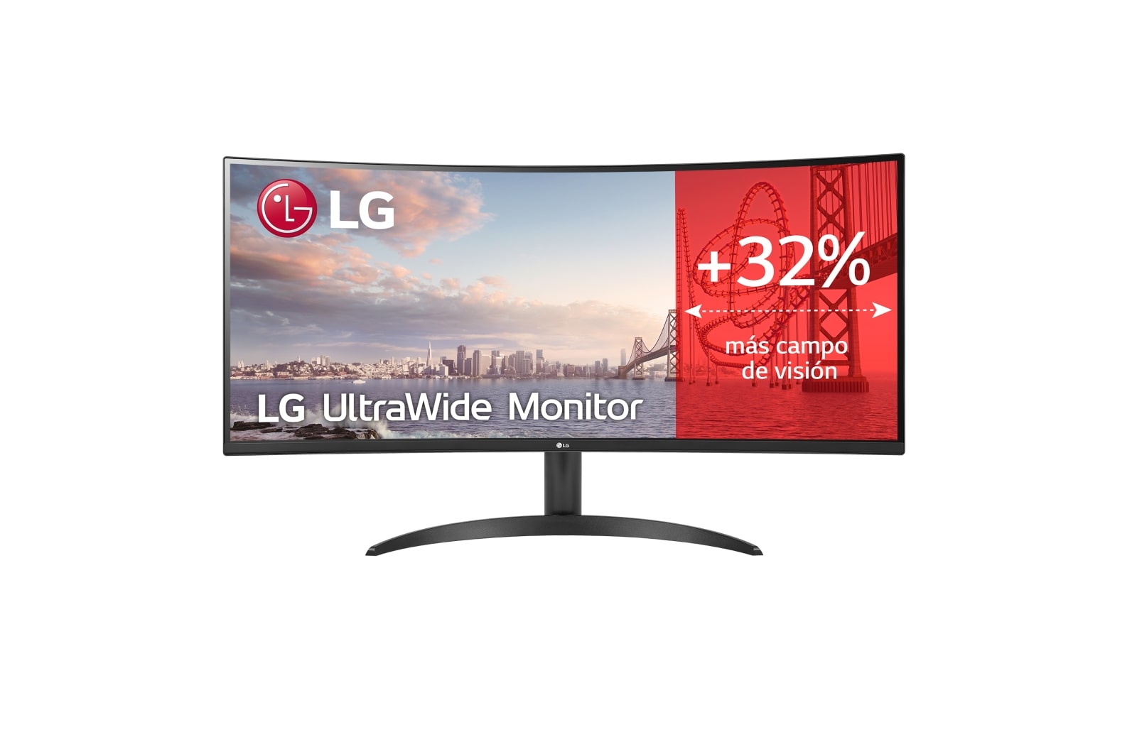 LG Monitor LG UltraWide 34'' curvo, VA, WQHD, 100 Hz, 21:9, HDR10,  sRGB 99%, 34WR50QC-B
