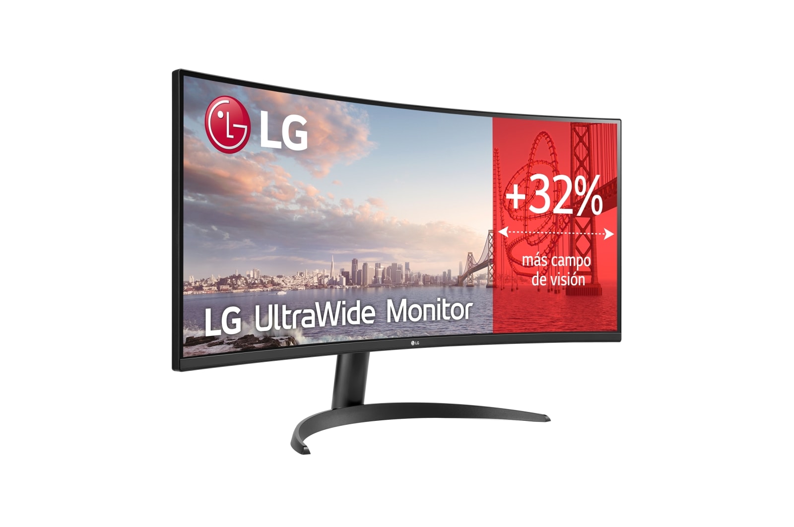 LG Monitor LG UltraWide 34'' curvo, VA, WQHD, 100 Hz, 21:9, HDR10,  sRGB 99%, 34WR50QC-B