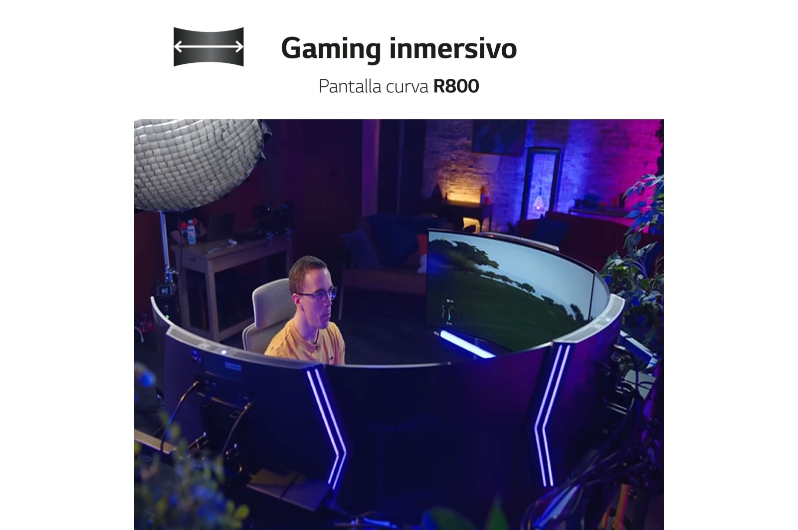 LG UltraGear? de 45 pulgadas Monitor Gaming Curvo OLED WQHD de 240Hz | 0.03ms tiempo de respuesta, Compatible con G-SYNC?, FreeSync? Premium Pro, 45GR95QE-B