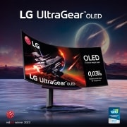 LG UltraGear? de 45 pulgadas Monitor Gaming Curvo OLED WQHD de 240Hz | 0.03ms tiempo de respuesta, Compatible con G-SYNC?, FreeSync? Premium Pro, 45GR95QE-B