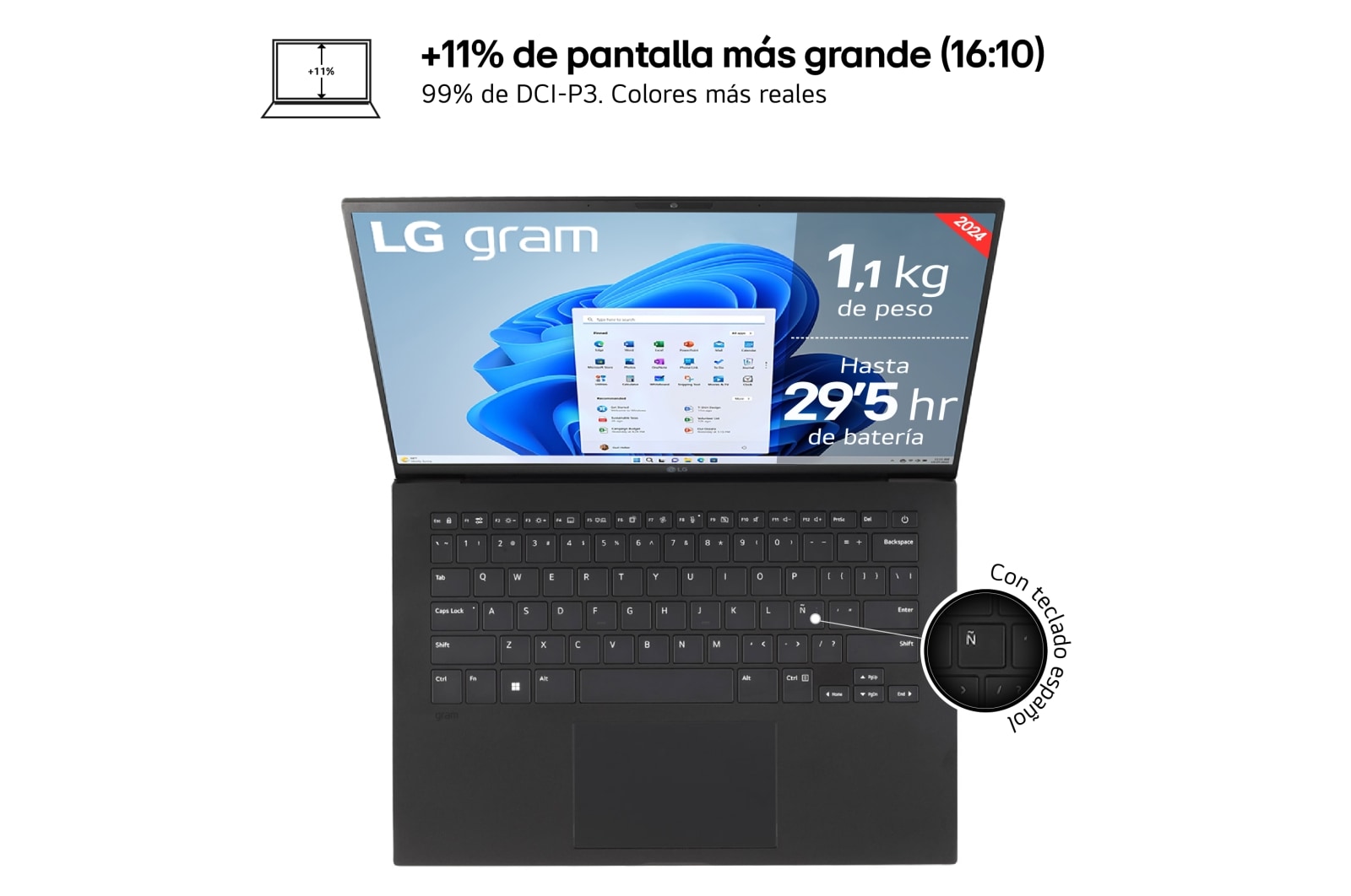 LG Laptop ligero gram de 14 pulgadas con 32GB de RAM Intel? Core? Ultra 7 | Windows 11, pantalla IPS antirreflejos, 14Z90S-G.AD76B