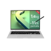 LG gram 16T90Q-G<br>Windows 11 Home - Convertible 2en1 ultraligero de 40,6cm (16") WQXGA 16:10 IPS (1,4kg, autonomía 16h, Intel EvoTM i7 12a gen., Iris Xe, 16GB RAM, 1TB SSD NVMe) Plateado - Teclado Espa?ol, 16T90Q-G.AA79B