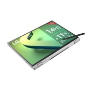 LG gram 16T90Q-G<br>Windows 11 Home - Convertible 2en1 ultraligero de 40,6cm (16") WQXGA 16:10 IPS (1,4kg, autonomía 16h, Intel EvoTM i7 12a gen., Iris Xe, 16GB RAM, 1TB SSD NVMe) Plateado - Teclado Espa?ol, 16T90Q-G.AA79B