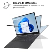 LG gram Pro 2 en 1 de 16 pulgadas Laptop OLED Ligero con Pantalla táctil y 16GB RAM Intel? Core? Ultra 7 | Windows 11, 512GB SSD, 16T90SP-K.AA75B