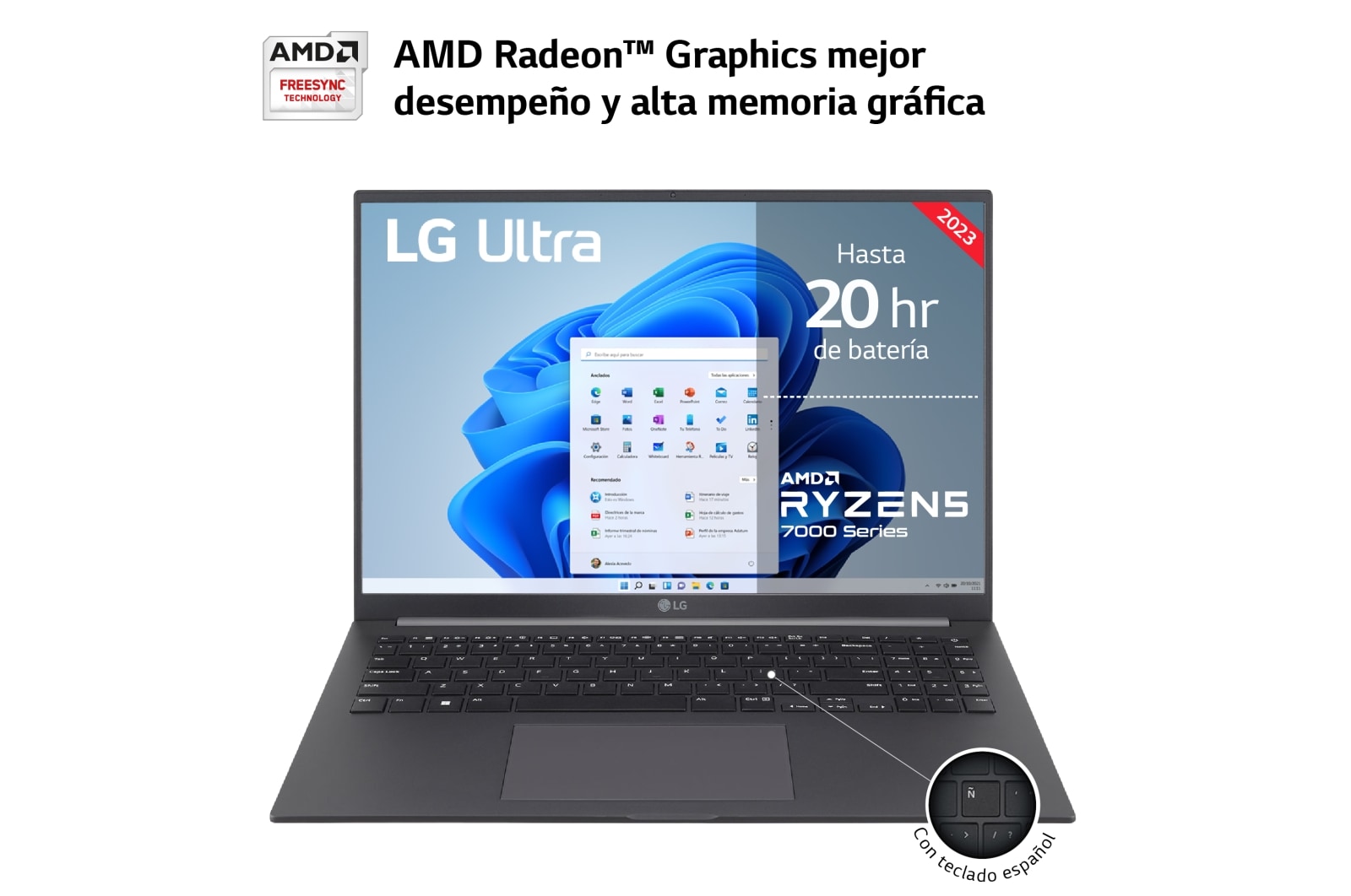 LG Ultra 16U70R/ Windows 11 Home/ R7/ 16GB/ 1TB SSD/ 1,6Kg/ 20h , 16U70R-G.AA79B