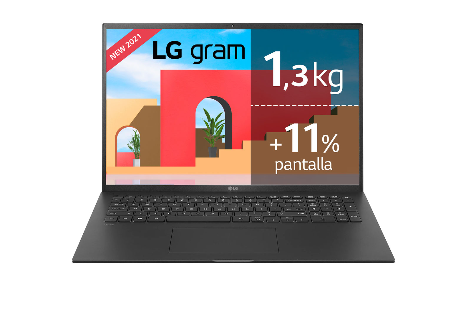 LG gram 17Z90P Windows 10 Home - Portátil ultraligero de 43,2cm (17") WQXGA 16:10 IPS (1,3 Kg, autonomía 15h, Intel EvoTM i7 11a gen., Iris Xe,  16GB RAM, 512GB SSD NVMe) Negro - Teclado Espa?ol, 17Z90P-G-AA78B
