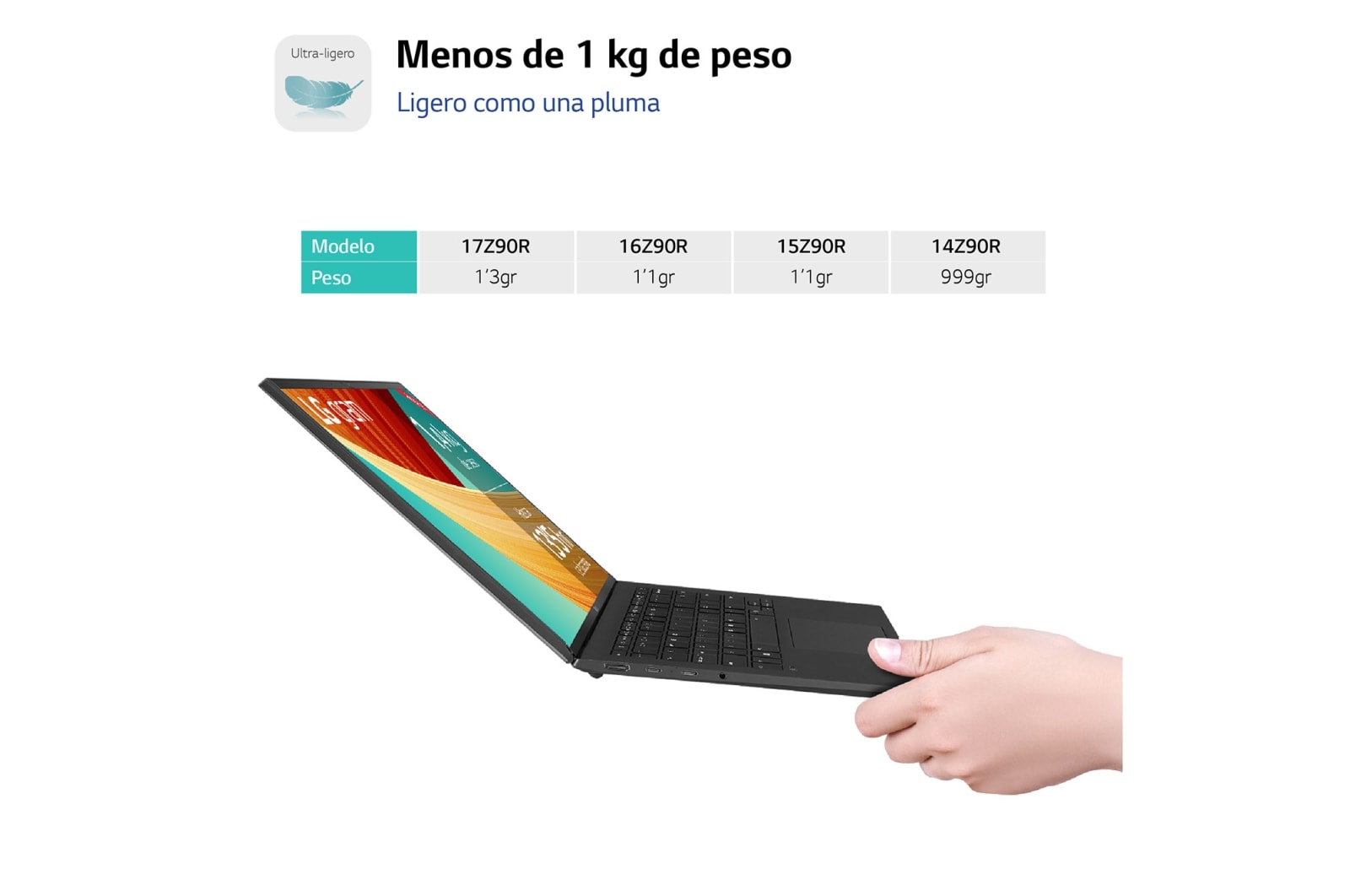 LG gram 17Z90R/ Windows 11 Home/  i7/ 32GB/ 1TB SSD/ RTX 3050/ 1,45Kg/ 20,5h, 17Z90R-E.AD78B