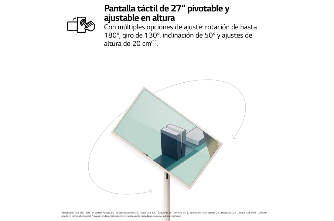 LG  LG StanbyMe el único Smart TV portátil y táctil que te acompa?a estés donde estés., 27ART10AKPL