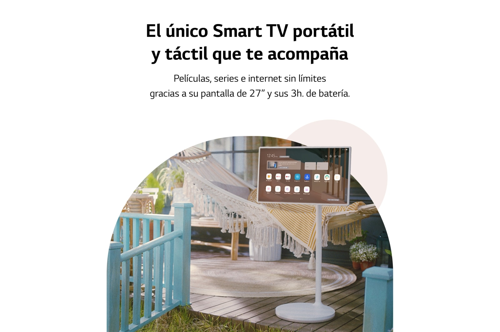 LG  LG StanbyMe el único Smart TV portátil y táctil que te acompa?a estés donde estés., 27ART10AKPL