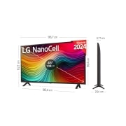 LG 43 pulgadas TV LG NANOCELL 4K serie AI NANO82  con Smart TV WebOS24, 43NANO82T6B