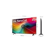 LG 50 pulgadas TV LG NANOCELL 4K serie AI NANO82  con Smart TV WebOS24, 50NANO82T6B