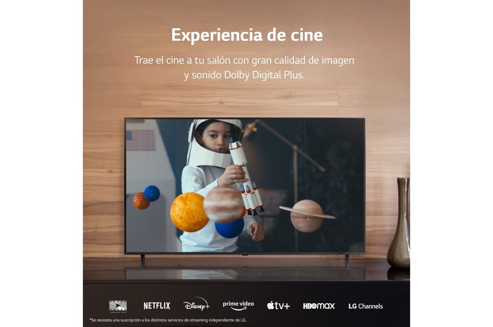 LG TV LG  UHD 4K de 50'' Serie 80, Procesador Alta Potencia, HDR10 / Dolby Digital Plus, Smart TV webOS23., 50UR80006LJ