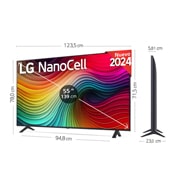 LG 55 pulgadas TV LG NANOCELL 4K serie AI NANO81  con Smart TV WebOS24, 55NANO81T6A