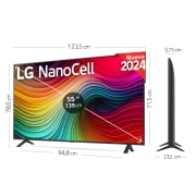 LG 55 pulgadas TV LG NANOCELL 4K serie AI NANO82  con Smart TV WebOS24, 55NANO82T6B