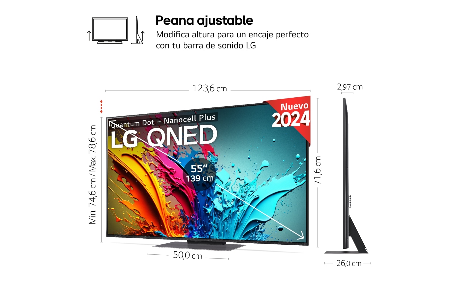 LG 55 pulgadas Smart TV LG AI QNED87 4K?2024, 55QNED87T6B