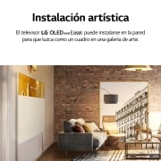 LG Televisor LG  4K OLED evo EASEL, Procesador Inteligente de Máxima Potencia 4K a9 Gen 5 con IA, compatible con el 100% de formatos HDR, HDR Dolby Vision y Dolby Atmos.  Smart TV webOS22. Exclusivo y elegante dise?o en caballete., 65ART90E6QA