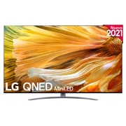 Una visión frontal del LG QNED TV