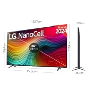 LG 86 pulgadas TV LG NANOCELL 4K serie AI NANO81  con Smart TV WebOS24, 86NANO81T6A