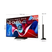 LG 65 pulgadas Smart TV LG OLED evo AI C4 4K 2024, OLED65C44LA