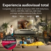LG Televisor LG  4K OLED evo Gallery Edition, Procesador Inteligente de Máxima Potencia 4K a9 Gen 5 con IA, compatible con el 100% de formatos HDR, HDR Dolby Vision, Dolby Atmos, Smart TV webOS22, el mejor TV para Gaming.  Ideal para colgar en la pared., OLED55G26LA