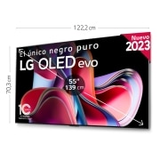 LG TV LG  OLED evo 4K de 55'' G3, Procesador Máxima Potencia, Dolby Vision / Dolby ATMOS, Smart TV webOS23, el mejor TV para Gaming. Perfecta Integración en Pared., OLED55G36LA
