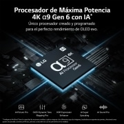 LG TV LG  OLED evo 4K de 55'' G3, Procesador Máxima Potencia, Dolby Vision / Dolby ATMOS, Smart TV webOS23, el mejor TV para Gaming. Perfecta Integración en Pared., OLED55G36LA