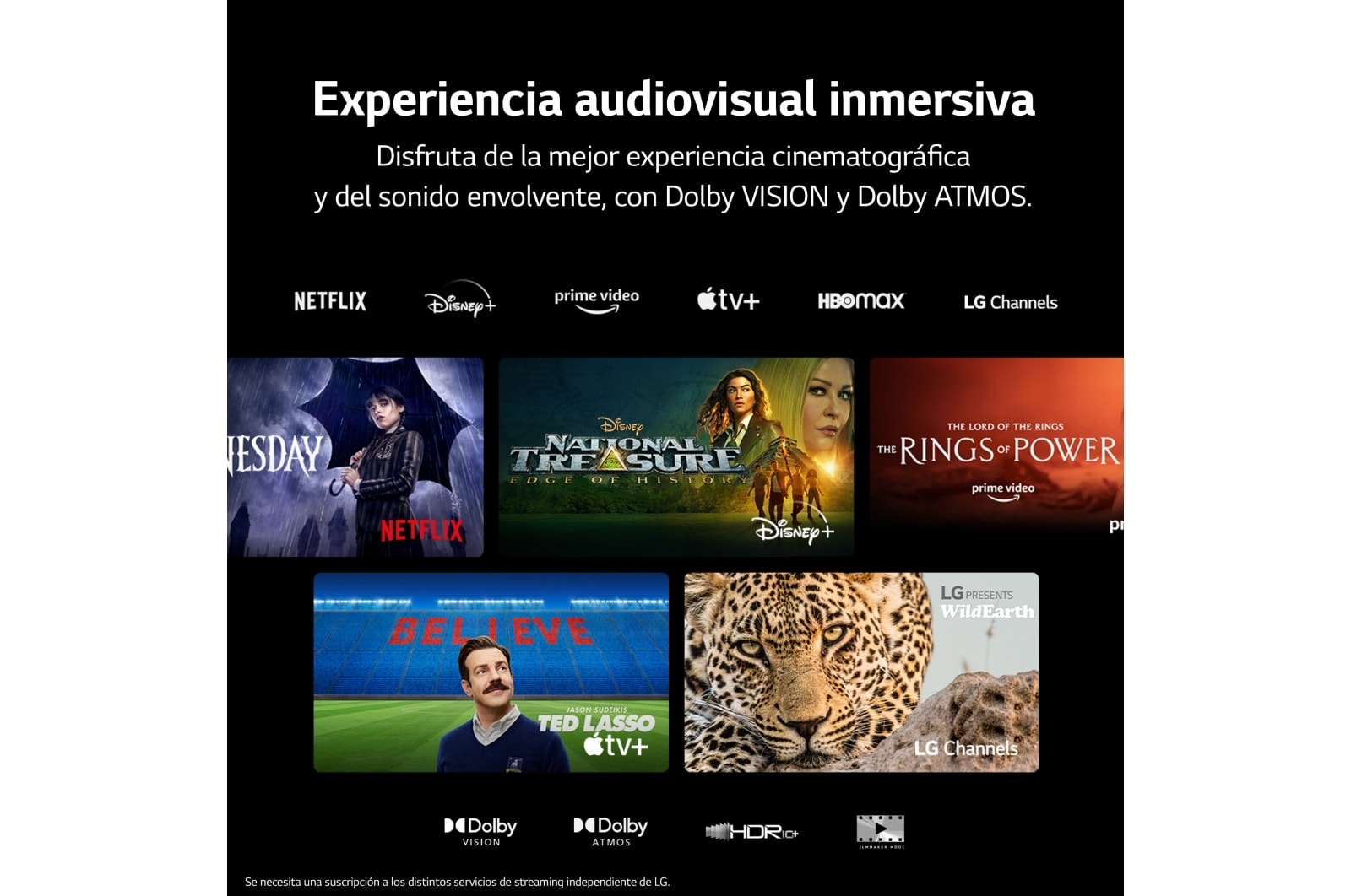 LG TV LG  OLED 4K de 65'' B3, Procesador Gran Potencia, Dolby Vision / Dolby ATMOS, Smart TV webOS23, perfecto para Gaming., OLED65B36LA
