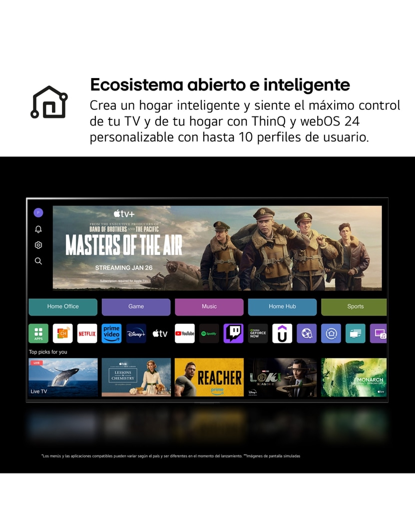 LG 77 pulgadas Smart TV LG OLED evo AI C4 4K 2024, OLED77C45LA