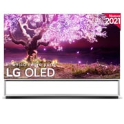 Vista frontal de LG SIGNATURE 8K OLED, SmartTV webOS 6.0, Procesador Inteligente 8K α9 Gen4 con AI, HDR Dolby Vision, DOLBY ATMOS [Clase de eficiencia energética G] OLED88Z19LA