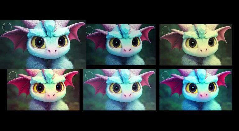 Se muestra una escena utilizando la función AI Picture Wizard.