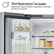 LG Frigorífico American Combi InstaView ?, Clasificación E, 638 L, Acero texturizado antihuellas, GMG960MBEE