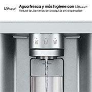 LG Frigorífico American Combi InstaView ?, Clasificación E, 638 L, Acero texturizado antihuellas, GMG960MBEE