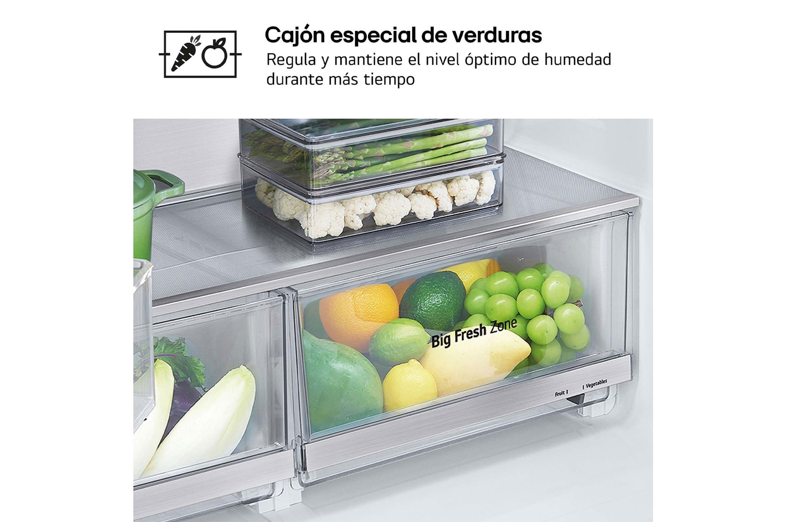 LG Frigorífico American Combi InstaView ?, Clasificación E, 638 L, Acero texturizado antihuellas, GMG960MBEE