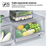 LG Frigorífico American Combi InstaView ?, Clasificación E, 638 L, Acero texturizado antihuellas, GMG960MBEE