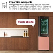 LG Frigorífico combi Instaview con MoodUP Door Cooling+, 1,86 m, Clasificación D, capacidad de 352 l,  Multicolor, GBG719MDNN