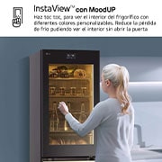 LG Frigorífico combi Instaview con MoodUP Door Cooling+, 1,86 m, Clasificación D, capacidad de 352 l,  Multicolor, GBG719MDNN