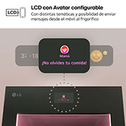 LG Frigorífico combi Instaview con MoodUP Door Cooling+, 1,86 m, Clasificación D, capacidad de 352 l,  Multicolor, GBG719MDNN