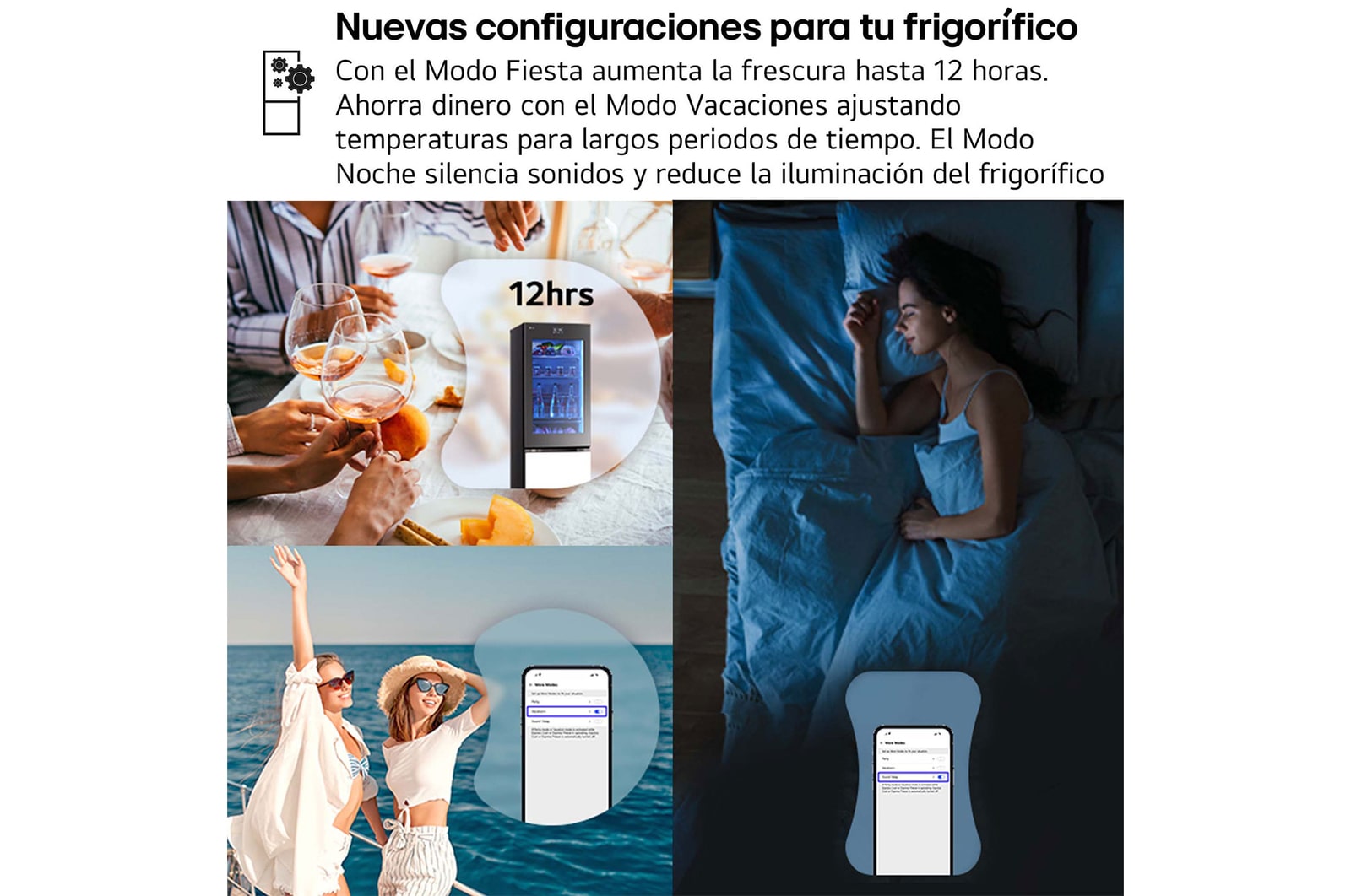 LG Frigorífico combi Instaview con MoodUP Door Cooling+, 1,86 m, Clasificación D, capacidad de 352 l,  Multicolor, GBG719MDNN