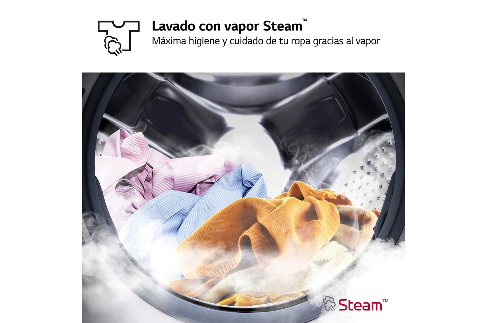 LG Lavadora inteligente AI Direct Drive. TurboWash 360o, Vapor, 13kg , 1400rpm Un 20% más eficiente que A, Serie 600, F4WR6013A0W