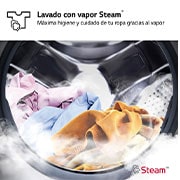 LG Lavadora inteligente AI Direct Drive. TurboWash 360o, Vapor, 13kg , 1400rpm Un 20% más eficiente que A, Serie 600, F4WR6013A0W