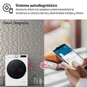 LG Lavadora inteligente AI Direct Drive. TurboWash 360o, Vapor, 13kg , 1400rpm Un 20% más eficiente que A, Serie 600, F4WR6013A0W